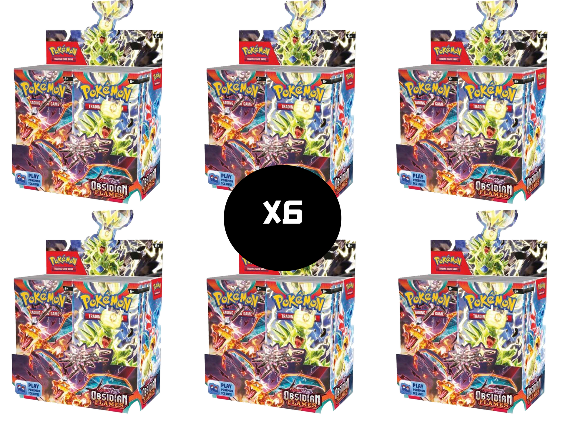 Scarlet & Violet Obsidian Flames Booster Box Case: SV3 (6 booster boxe –  Treasure Trove Games